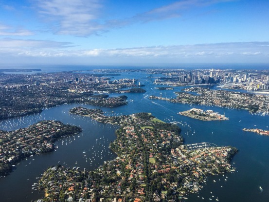 I took this image out of the airplane window on approaching Sydney airport. The conditions were ideal: A clear sunny ...