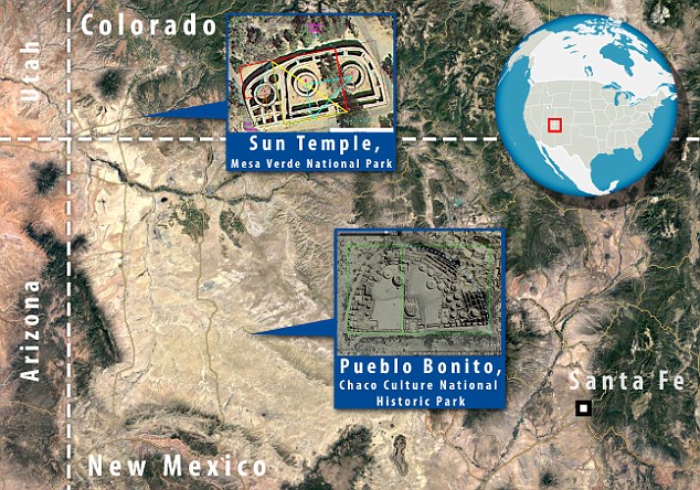 Hundreds of years ago, the ancient Southwestern Pueblo people built complex geometric structures with near-perfect accuracy. They have been found at Sun Temple in Colorado, and Pueblo Bonito in New Mexico 