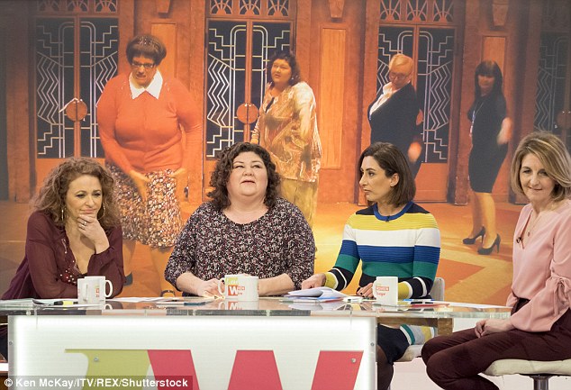 Proud: When Nadia Sawalha (left) asked her if she had been worried about meeting Yassine for the first time, she said: 'In life, you've got to take a chance'