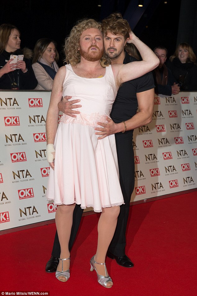 Lifting it up! The comedic duo's hilarious show was promoted on the red carpet at Wednesday night's National Television Awards, when Keith dressed up as Jennifer Grey's character Baby from the 1987 classic while Paddy transformed into Johnny Castle - played by Patrick Swayze