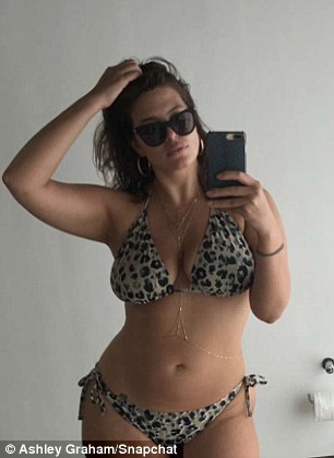 Strike a pose: While on vacation, Ashley showed off her sexy leopard-print bikini