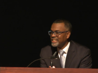 Eddie Glaude at a teach-in at Emerson College on October 14.