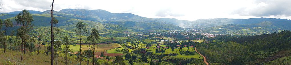 A view from the mountain in El Sauce overlooking Samaipata, Bolivia.