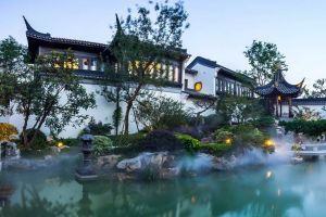 Taohuayuan, on an island on the edge of Suzhou’s Dushu Lake, in China. The property was listed for sale for 1 billion ...