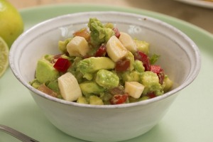 The adult banana guacamole. 