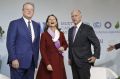 Former US Vice-President Al Gore, French Environment Minister Segolene Royal and Californian Governor Edmund Brown at ...
