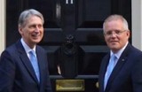 Britain's Chancellor of the Exchequer Philip Hammond and Australia's Treasurer Scott Morrison in London. Mr Morrison has ...