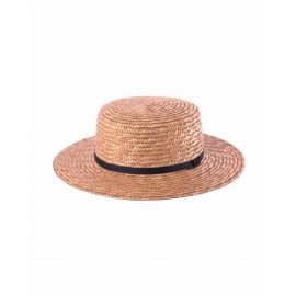 Harvey-Amber Straw Boater Hat