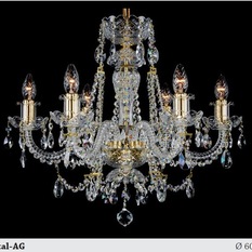 Bohemian Crystal 6 light Chandelier - Chandeliers