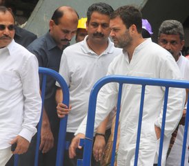 Rahul Gandhi  the Vice-President of the Indian National Congress party visit Kolkata Flyover Collapse Site on Saturday 02 April 2016