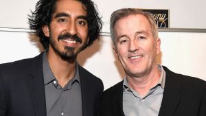 Dev Patel with Luke Davies at a screening of <i>Lion</i> in Los Angeles.