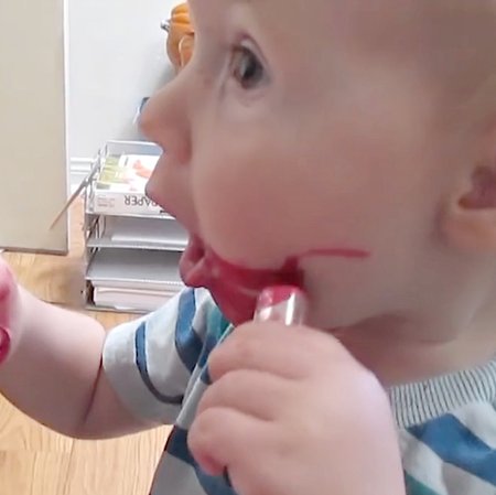 Dose of Cute: Babies Find Mom's Lipstick