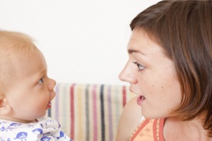 Talking to babies helps their brain learn how to form speech.