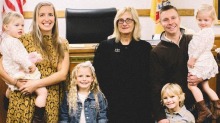 Adoption day - when a family of four became a family of six.