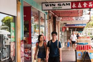 Restaurants and retail on popular Kingsway.