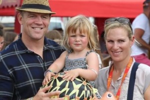 Zara and Mike Tindall, with their daughter, Mia..
