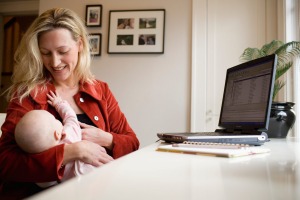 There are ways to make working from home with a baby a little less chaotic.