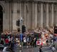 Melbourne's GPO has become a temporary memorial to those killed.