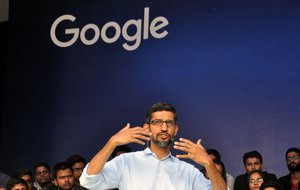 Sundar Pichai, Google CEO addressing during an interactive session with Kharagpur IIT students at Kharagpur IIT campus in West Midnapore in West Bengal on Jan 5, 2017