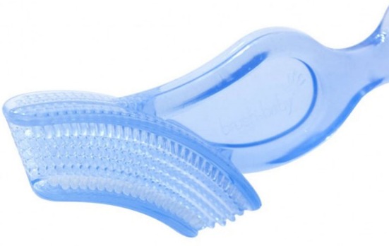 The Brush-Baby Chewable Toothbrush and Teether cleans teeth while also massaging sore gums ($4.20)