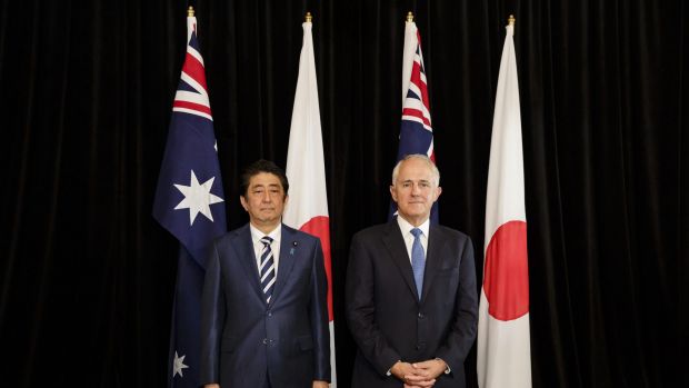 Japanese Prime Minister Shinzo Abe and Australian Prime Minister Malcom Turnbull want to work even more closely on economic and security issues to try to maximise influence with the US.