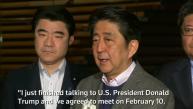Japan's PM to meet President Trump in February