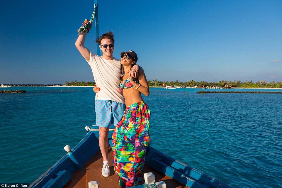 Karen and her husband Kevin enjoyed their much-needed break in the Maldives, pictured, following another season of Strictly Come Dancing