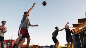 Playing sport at work has proven health outcomes.