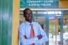 "Lost boy of Sudan' Yai Atem stands outside the Byron Community Centre where he will speak about his new book 