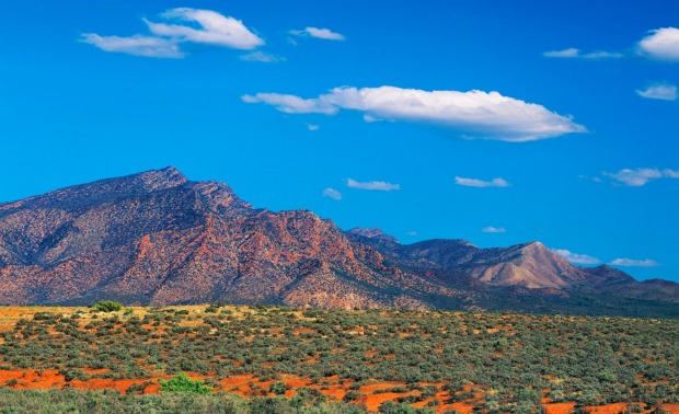 Wilpena Pound from Parachilna in the Flinders Ranges, South Australia.