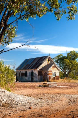 Old church in Lightning Ridge.