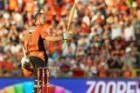 Michael Klinger celebrates reaching a half-century during the Big Bash League final against the Sixers.