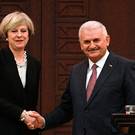 Prime Minister Theresa May at a press conference in Ankara, Turkey with the Turkish Prime Minister Binali Yildirim (Image: Stefan Rousseau/PA Wire)