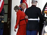 President Donald Trump and Theresa May only just met but the president felt comfortable enough to grab her hand today as the walked along the colonnade outside the Oval Office at the White House