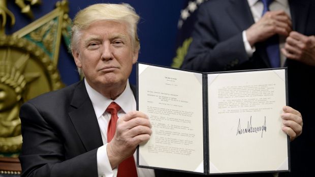 President Donald Trump has signed an executive order banning refugees and people from some Muslim-majority countries.