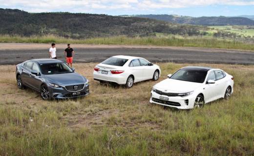 Showdown: Kia Optima GT v Mazda6 GT v Toyota Camry Atara SL Comparison Test