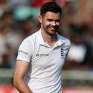 Relief: James Anderson took three wickets against India