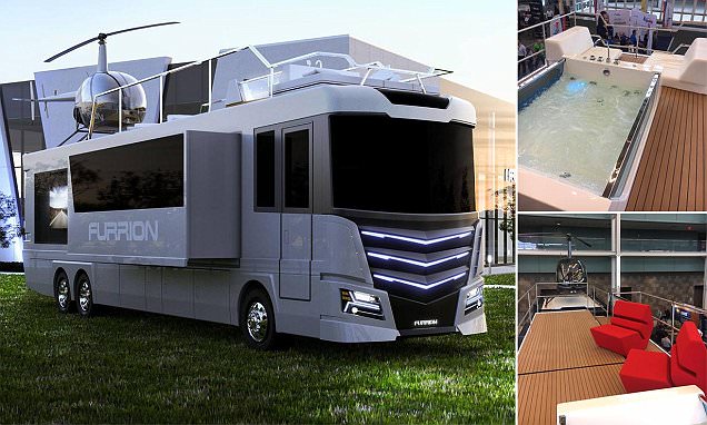 New motor home comes with a hot tub and its own helicopter