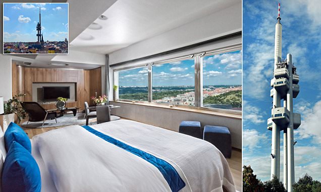 The Prague hotel with ONE ROOM that's 230ft up a TV tower