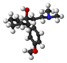 chemical structure of the SNRI drug venlafaxine