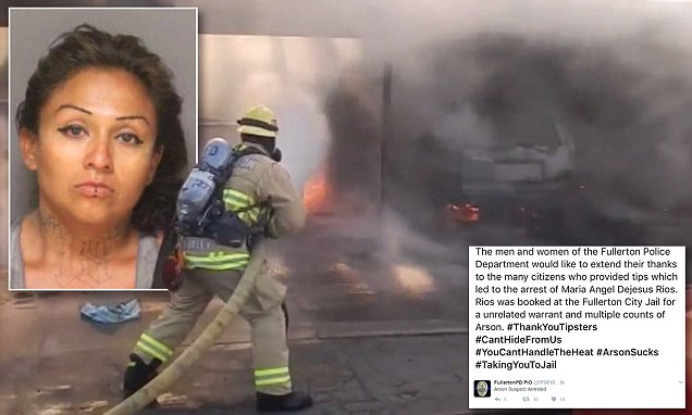 California arsonist set fires in a car port