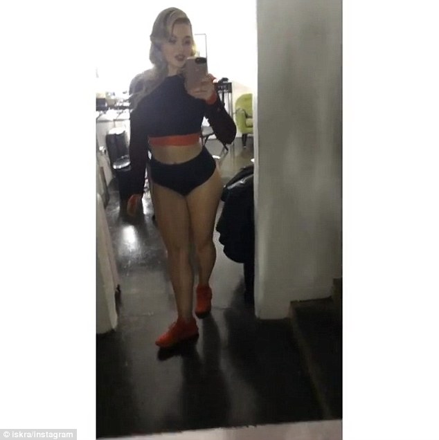 Looking good: Iskra Lawrence certainly practiced what she preached in her latest Instagram video on Wednesday, showcasing her amazing curves in all their glory