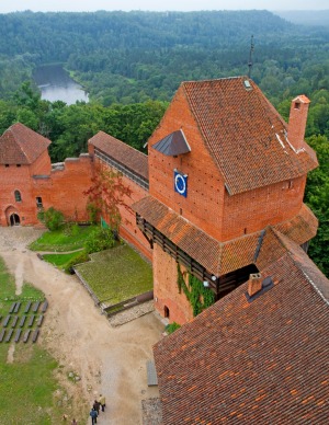 View over the Gauja Valley from Turaida Castle.