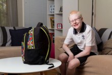 Xander and his schoolbag (Robert Virtue)