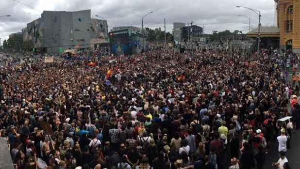 The Invasion Day Melbourne rally.