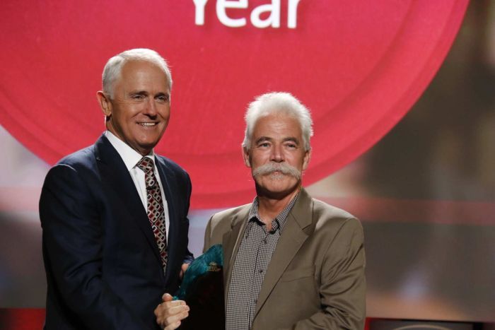 Malcolm Turnbull and Australian of the Year Alan Mackay-Sim