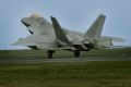 One of 2 U S Airforce's F22 Raptors arrrives at Avalon Airport last night , the high tech fighter aircraft are here for ...