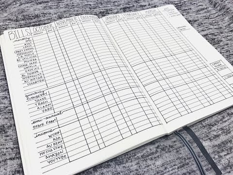 Bullet Journal Bills, Income & Finance Tracker