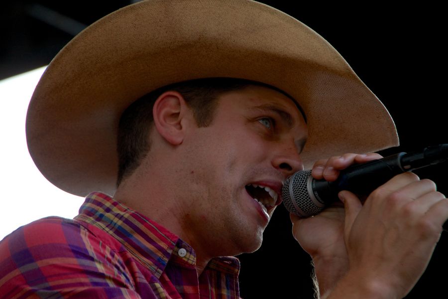 Dustin Lynch performs at the WGNA Countryfest in Albany, New York, July 7, 2012.