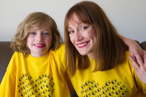 Brianna Simpson, 7, and mum Sharon Simpson, are part of family support group Yellow LadyBirds drawing attention to the ...